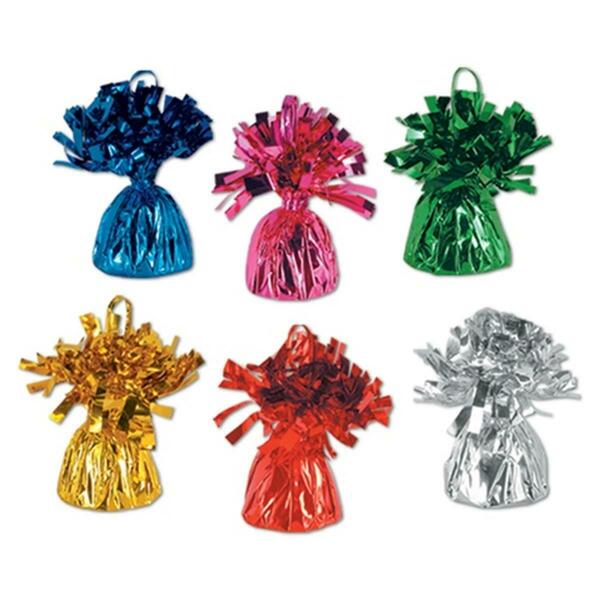 Goldengifts Assorted Metallic Wrapped Balloon Weight, 12PK GO48597